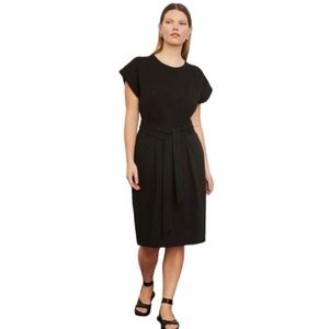 VINCE short sleeve tie waist dress